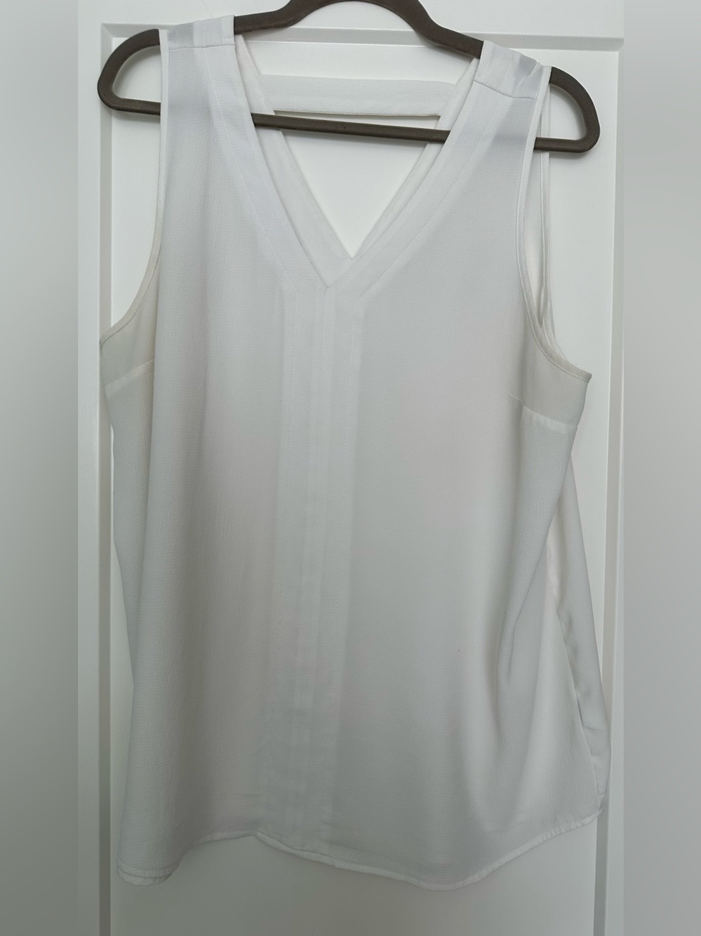 Maurices White V-Neck Sleeveless Top